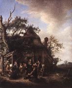 OSTADE, Adriaen Jansz. van Merry Peasants af oil painting